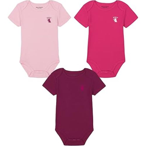 Juicy Couture unisex-baby 3 Pack Bodysuits