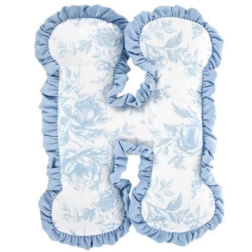 Floral Ruffle Letter Pillow