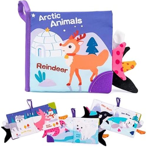 Love&Mini Baby Cloth Book Toys - Arctic Whale Busy Book for Baby