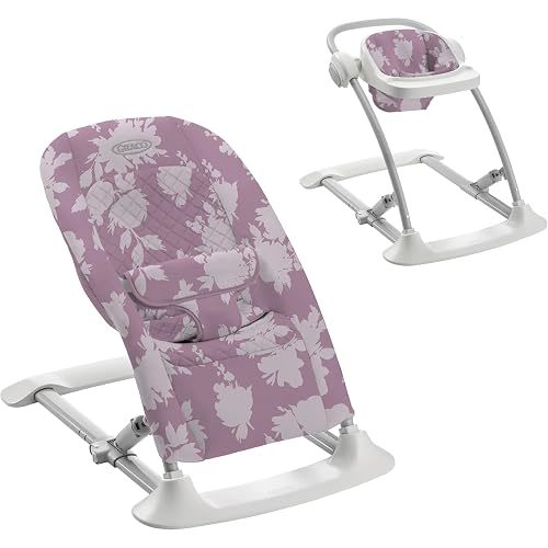 Graco® Jumpstart 4-in-1 Adjustable Infant Activity Bouncer & Jumper Versatile Baby Swing Floor Seat and Kids Chair with Snack Tray Lilac Mod