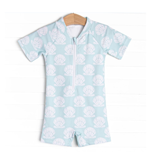 Shell Of A Time One Piece Rash Guard, Green – Stitchy Fish