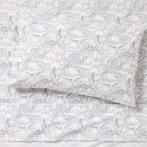 Explorer Animals Organic Cotton Kids Twin Sheet Set