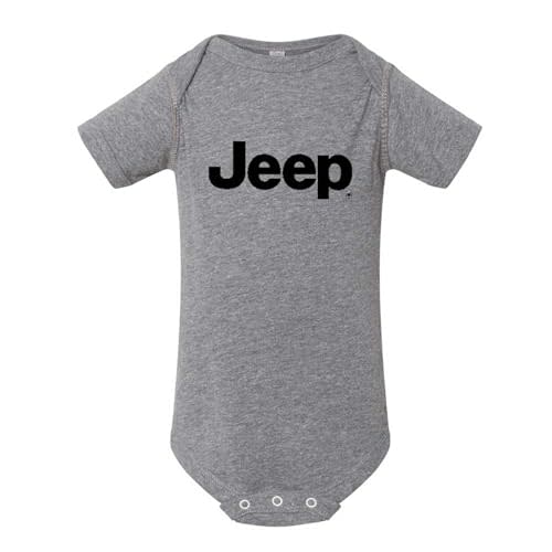 Jeep Baby Romper – Soft Triblend Cotton Bodysuit for Newborns – Officially Licensed – Easy On & Off – Detroit Shirt Company