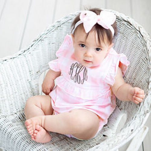 Monogrammed Baby Soft Jersey Bubble