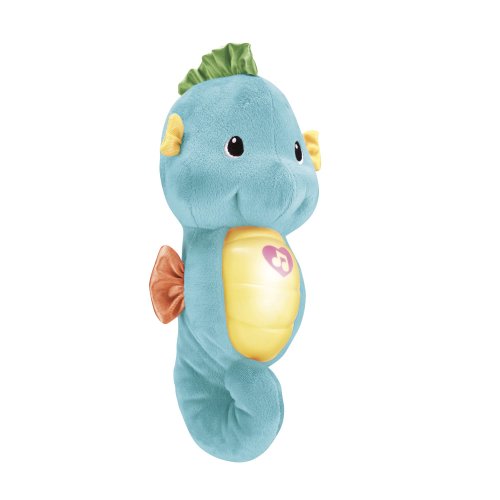 Fisher-Price Soothe & Glow Seahorse, Blue, with Lights & Sounds