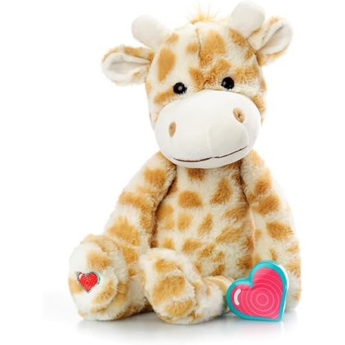 My Baby’s Heartbeat Bear, 20 Second Re-Recordable Voice Recorder Plush Memory for Ultrasound Audio, Pregnancy Keepsake & Registry Gift, Giraffe Recordable Plush (Not a Medical Device)