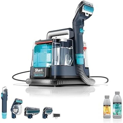 Shark StainStriker Portable Carpet and Upholstery Cleaner - Spot, Stain, & Odor Eliminator - Carpet, Area Rug, Couch, Upholstery and More, Navy, PX204