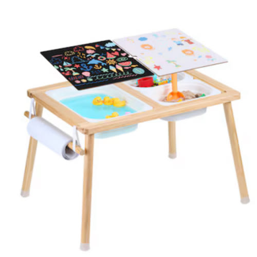 SVOPES Sensory Table For Toddlers. Kids Activity Table with 3 Storage Bins and Paper Roll Holder. Wooden Indoor/Outdoor Play Table For S and Water. Gift For Boys and Girls in the Office Accessories department at Lowes.com