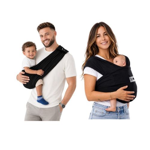 Baby K'tan Original Pre-Wrapped Baby Carrier & Wrap, Black, X-Large