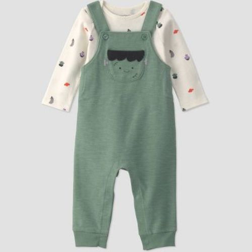 Carter's Just One You® Baby Boys' 2pc Frankenstein Overalls and Long Sleeve Bodysuit Set - Green 18M