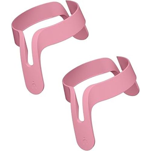 Nanobebe Flexy Bottle Handles, Easy-Grip Ergonomic 2-Pack, Transitional Sippy Cup, Pink
