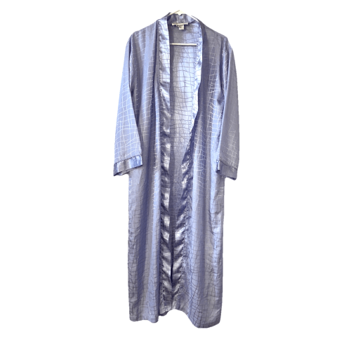 OSCAR DE LA RENTA x Neiman Marcus Size S Satin Long Robe Blue Purple No TIE VTG