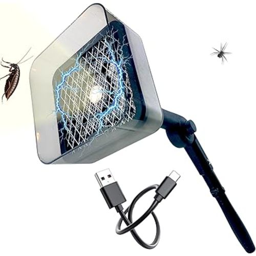 Handheld Indoor Crawling Insect Zapper - Spider/Cockroach Elimination, Walls & Ceilings, Rechargeable