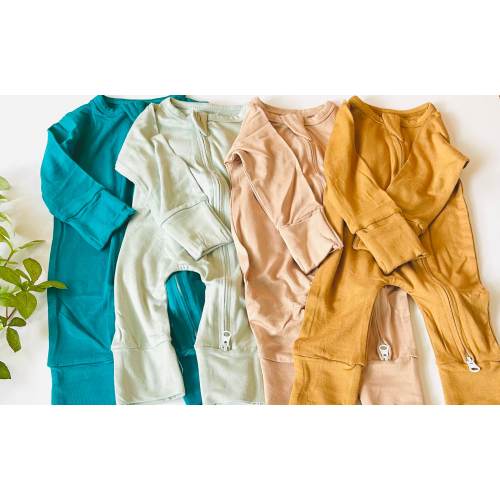 Organic Bamboo Zippy Romper | Convertible Romper PJs | Baby Shower Gift | Baby Sleeper | Footy Pajamas - Zippy Pajamas | Bamboo romper