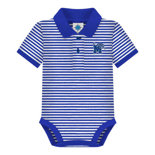 Memphis Tigers Striped Polo Bodysuit | College Baby