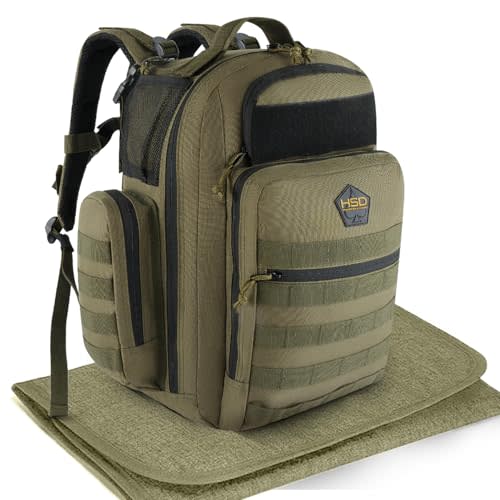 HighSpeedDaddy Ranger Green Diaper Bag Backpack, Unisex, 20-Inch
