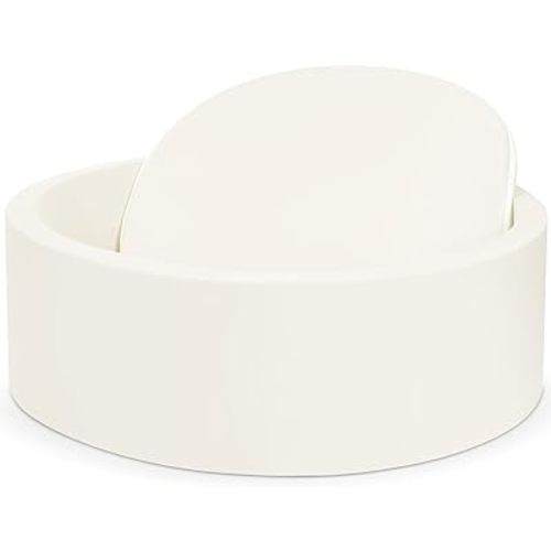 Foam Baby Ball Pit, 35.4"x 11.8" Ball Pits for Toddlers, Soft Round Kiddie Playpen Ball Pool for Kids with Soft Memory Sponge, Gift for Babies Indoor and Outdoor Game,Milk silk fabric‌ white(No Balls)