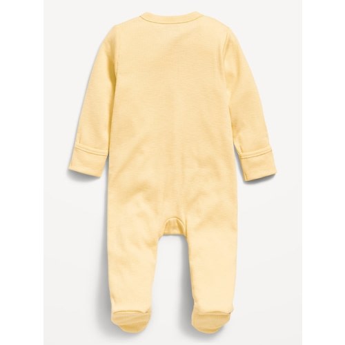Ribbed 2-Way-Zip Sleep & Play Footed One-Piece for Baby