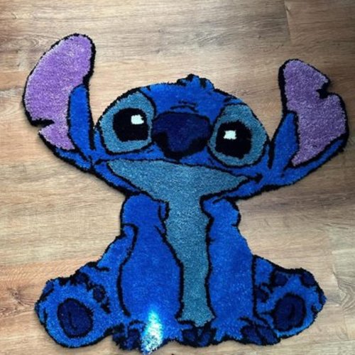 50x60cm Cute Cartoon Stitch Rug - Soft Non-Slip Carpet for Kids Room, Bedroom & Nursery Decor