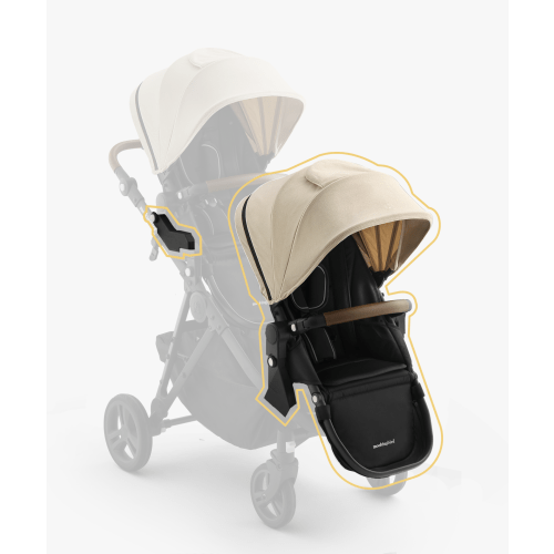 Oat / Charcoal with Penny Leather 2nd Seat Kit 3.0