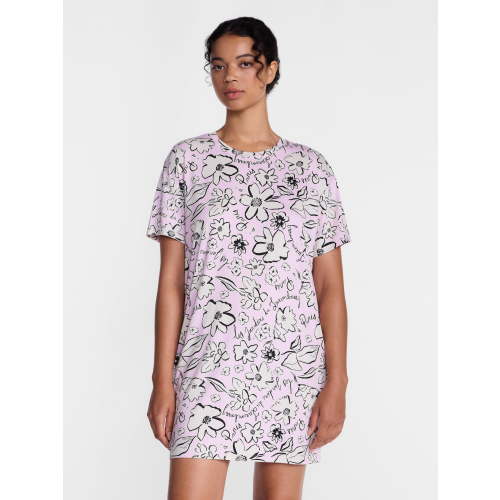 Joyspun Women’s Dreamy Soft Collection Short Sleeve Sleep Shirt, Sizes S/M to 2X/3X