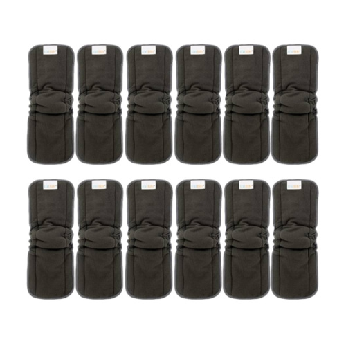 ALVABABY Reusable 5 Layers 12 Pack Inserts with Gussets for Baby Cloth Diaper and Cloth Diapers Covers 12FLN