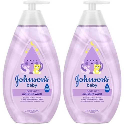 Johnson's Tear-Free Bedtime Baby Moisture Wash with Soothing NaturalCalm Aromas, 27.1 fl. oz (Pack of 2)