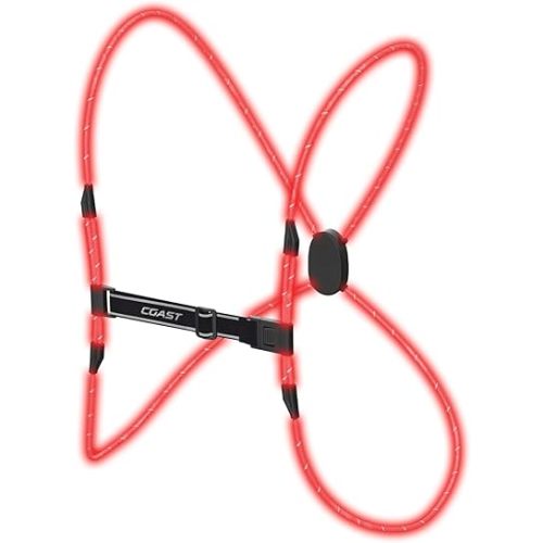 COAST LH150 Rechargeable LED Hi-Vis Lighted Vest, 6+ Color Modes, Reflective, Ultralight, One Size Fits Most