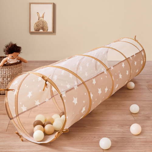 HELLOTINY Play Tunnel for Toddlers, 71" Pop Up Crawl Tunnel Toys for Kids, Indoor & Outdoor Baby Tunnel