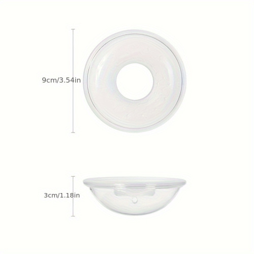 2pcs Portable Anti-overflow Breast Pads, Food Grade Transparent Wearable Breast Milk Collector