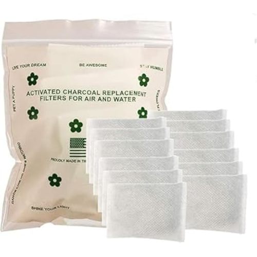 Green Piece® 12 Pack - Overstuffed - All-Natural Baby Diaper Pail Deodorizer | Activated Charcoal Air Purifier Compatible with Diaper Pails, Shoe Closets, Trash Cans, Pets - Made in The USA