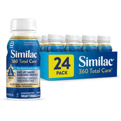 Similac® 360 Total Care® Ready-to-Feed Infant Formula, 8-fl-oz Bottle, Pack of 24