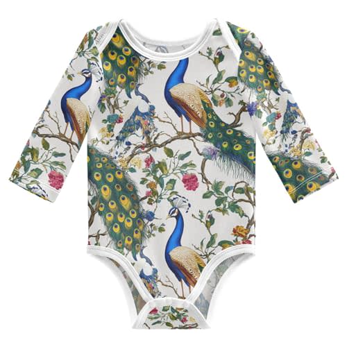 Caihoyu New-Born Baby Bodysuit Outfit Long Sleeve Kids New-Born Baby Girls Rompers Cotton Clothes