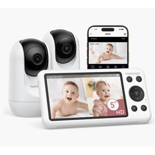 Momcozy 5-Inch Dual-mode Smart Baby Monitor with 2 Camera -BM04