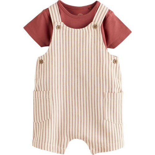 Stripe Bodysuit & Romper Set, 6-9M