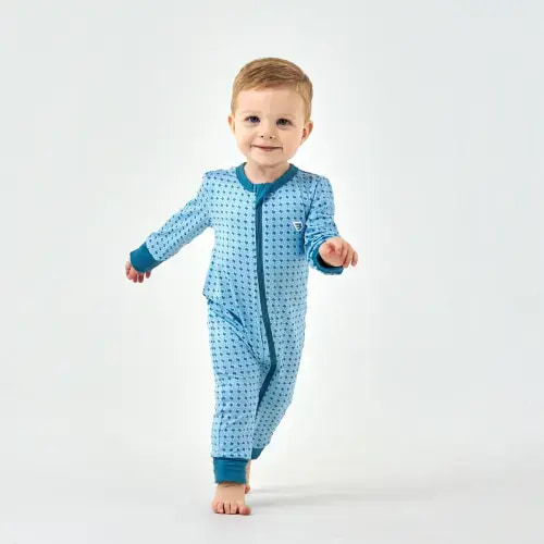 Baby Zip Up - Texas - Light Blue – BURLEBO