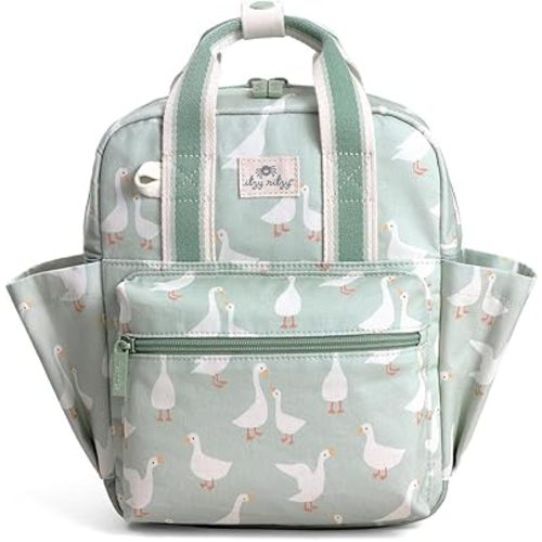 Itzy Ritzy Toddler Backpack, Baby Daycare Bag w/Spacious Interior (Goose)
