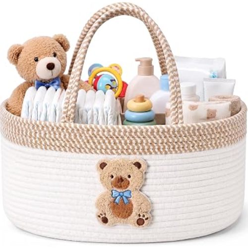 Diaper Caddy Organizer Teddy Bear Empty Gift Basket