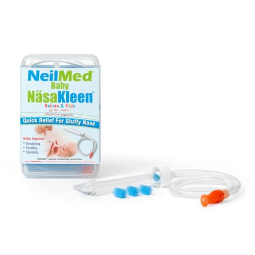NeilMed Baby NasaKleen Nasal-Oral Aspirator with 49 Hygiene Filters and a Convenient Storage Travel Case