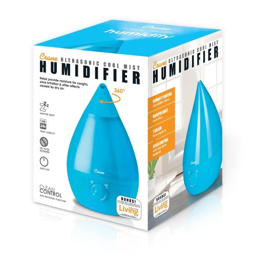 Crane 1.0 Gal. Drop Cool Mist Humidifier for Rooms up to 500 sq. ft. - 1 Gallon