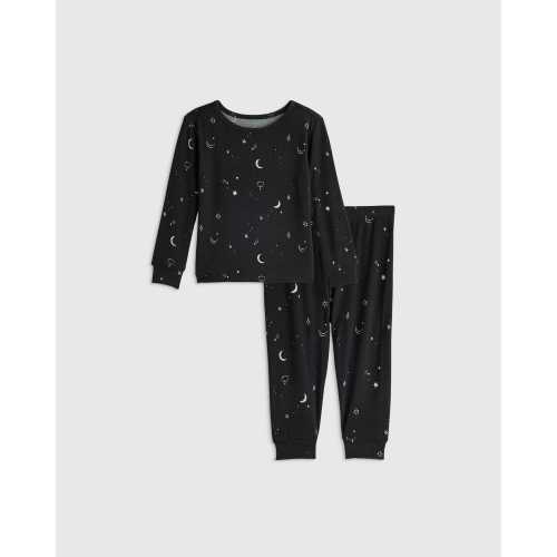 Bamboo Long Sleeve and Pant Pajama Set - Baby in Night Sky