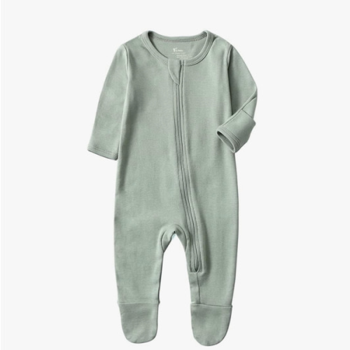 O2 BABY Baby Boys Girls Organic Cotton Zip-Front Sleeper Pajamas, Footed Sleep 'n Play
