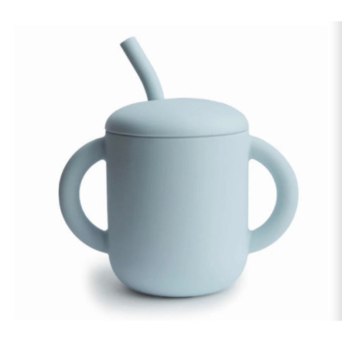 Mushie Silicone Training Cup w/ Straw – Hazel & Fawn