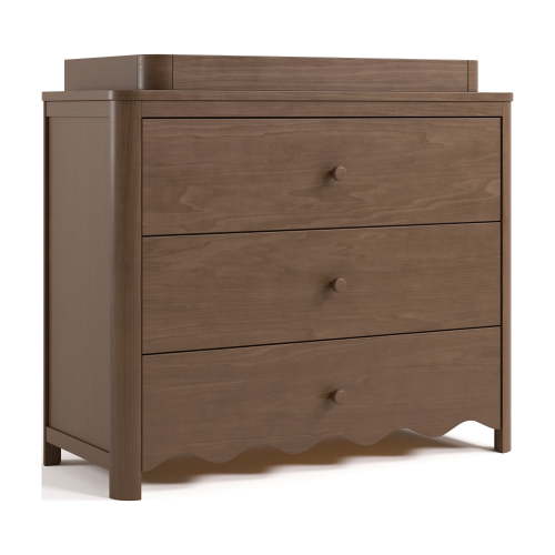 Art of Nursery by Storkcraft Casablanca 3 Drawer Chest with Removable Changing Topper, Hazelnut