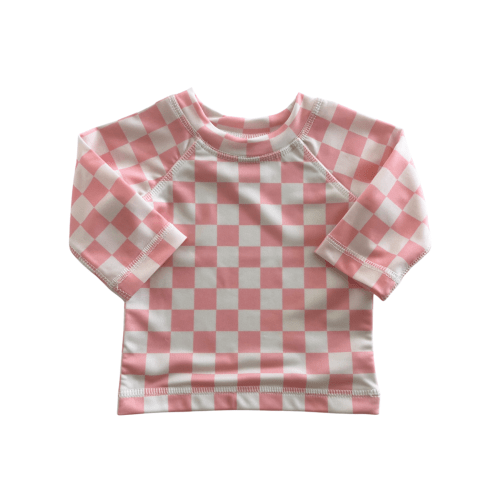 Strawberry Shortcake Checkerboard / Maui Rashguard / UPF 50+