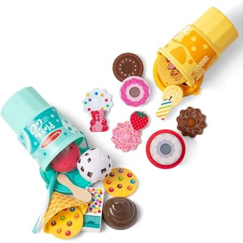 Melissa & Doug Play to Go Food Cups 2-Pack Toy Bundle