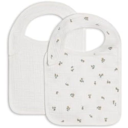 Colored Organics - 2-Pack 100% Organic Cotton Absorbent Baby Bibs - Teething and Drooling Bibs for Infant Girls & Boys