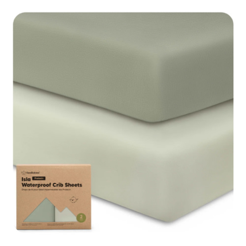 2-Pack Isla [Protect+] Waterproof Crib Sheets