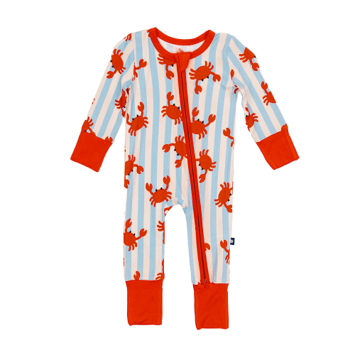 Larkspur Baby | Romper Pajamas | Convertible Footed Romper in Beach Buddies
