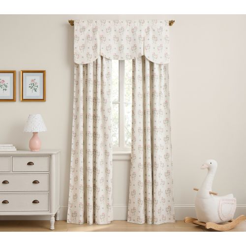 Bria Hammel Rose Window Valance & Curtains | Pottery Barn Kids